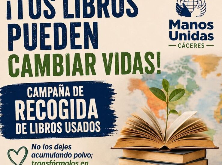 Manos Unidas pone en marcha en Cceres un rastrillo solidario de libros usados