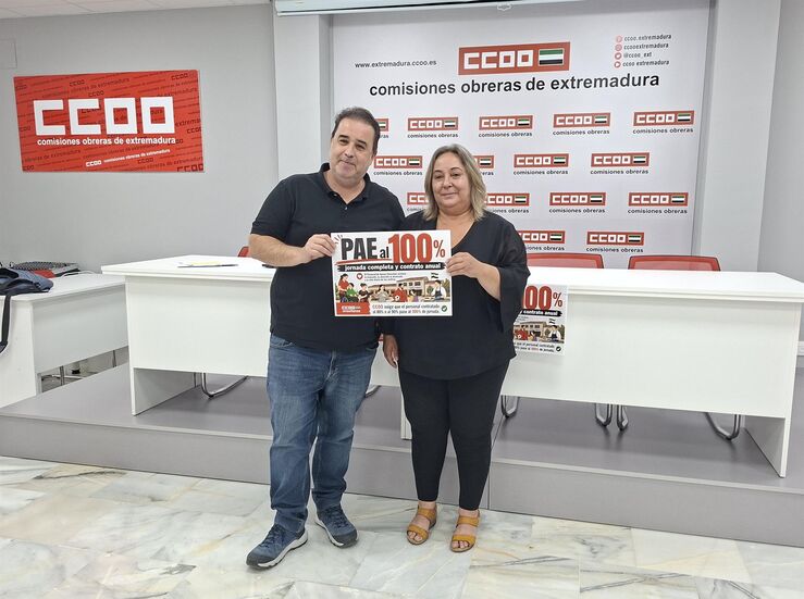 CCOO urge a la Junta jornada completa y contrato anual para el Personal de Apoyo Educativo