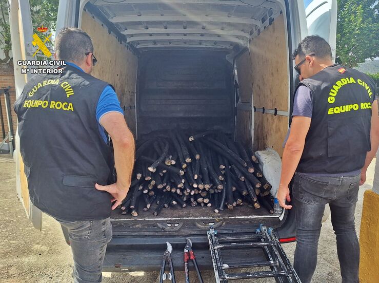 Dos detenidos por robar cableado de cobre de lneas de telecomunicacin de Pinofranqueado