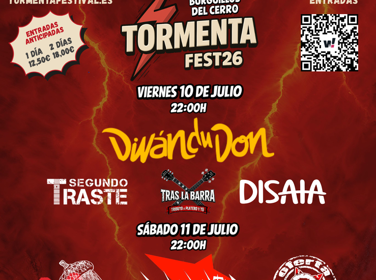 Divn du Don y Reincidentes actuarn en el Tormenta Fest de Burguillos del Cerro 