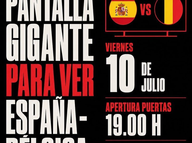 Los cacereos podrn seguir el EspaaBlgica desde una pantalla gigante en plaza de toros