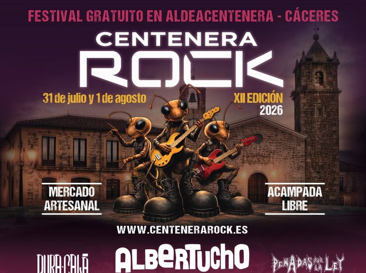 Albertucho encabeza el cartel del Festival Centenerarock que se celebra en Aldeacentenera
