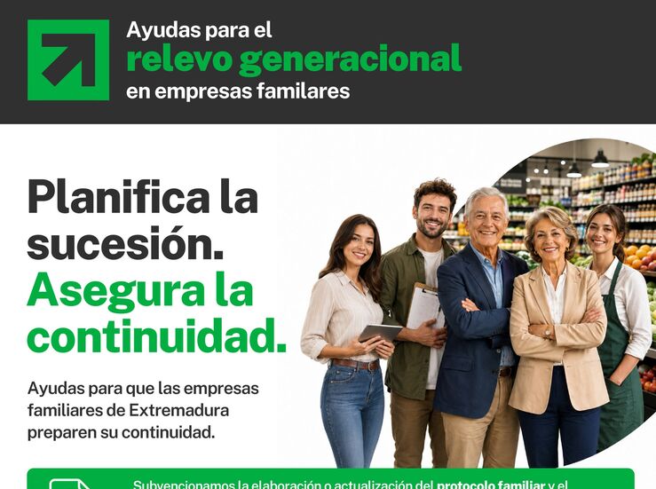Junta destina 500000 euros para impulsar relevo generacional en las empresas familiares