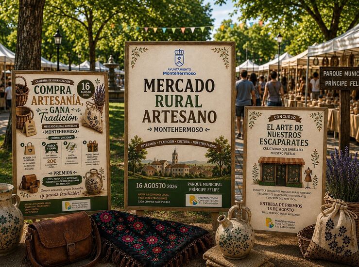 Montehermoso celebra mercado artesanal para impulsar la tradicin y el comercio local