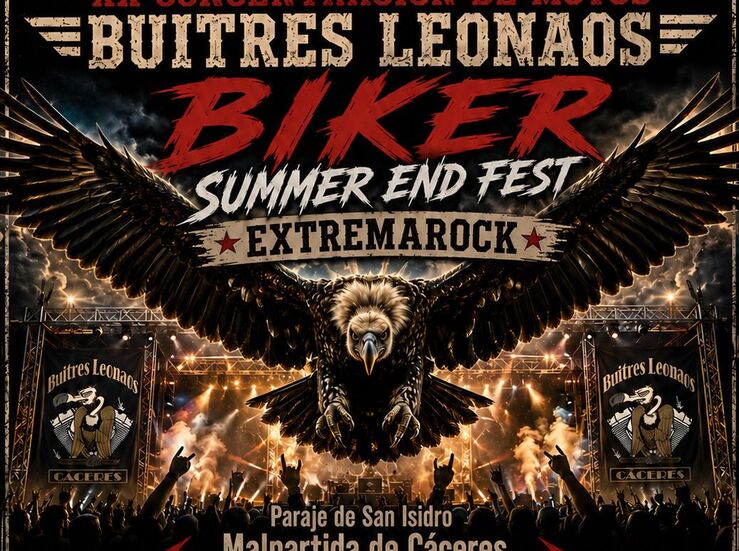 La XX Concentracin de motos Buitres Leonaos regresa a Malpartida de Cceres