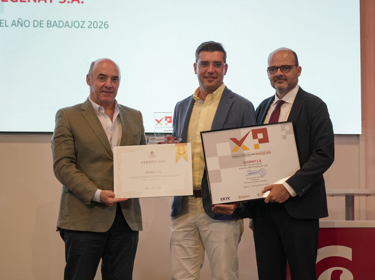 La empresa Vegenat recibe el Premio Pyme del Ao 2026 de Badajoz 