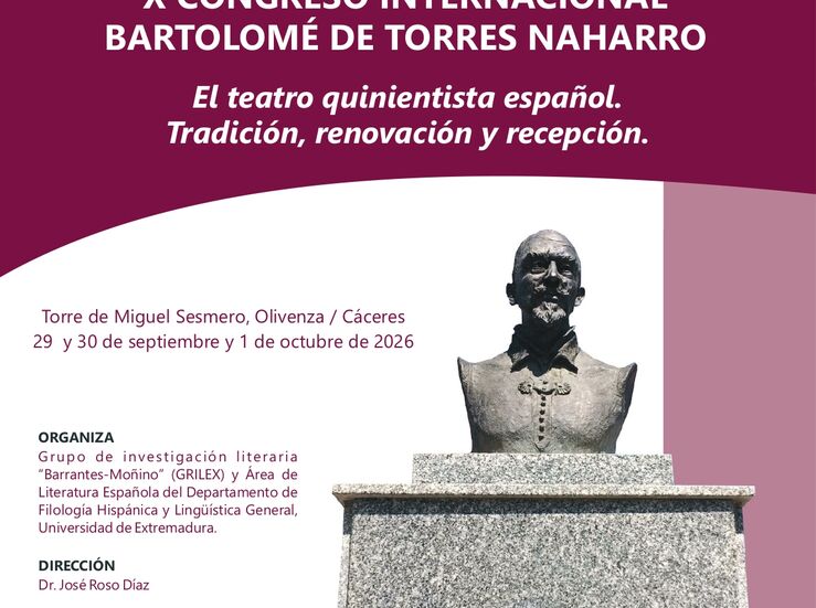 El X Congreso Internacional Bartolom de Torres Naharro arrancar el prximo martes