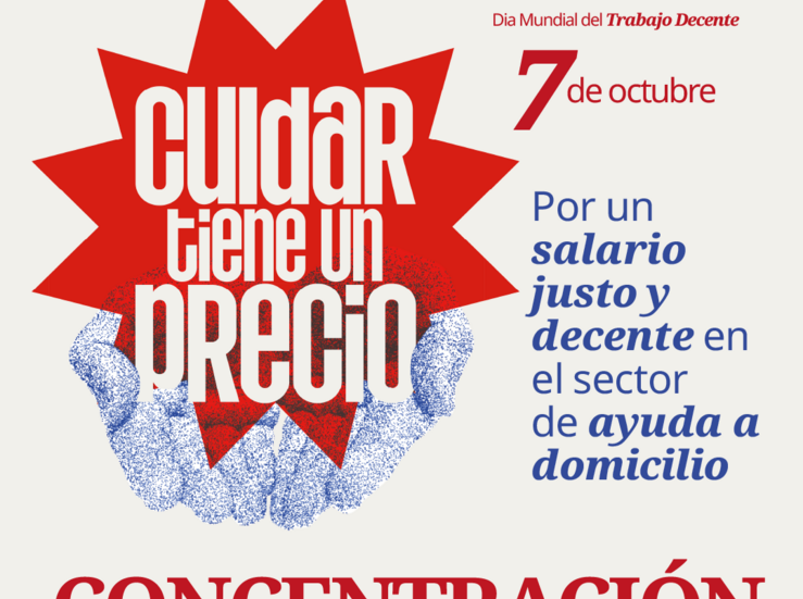 CCOO se concentra por la dignificacin social y laboral del sector atencin a domicilio