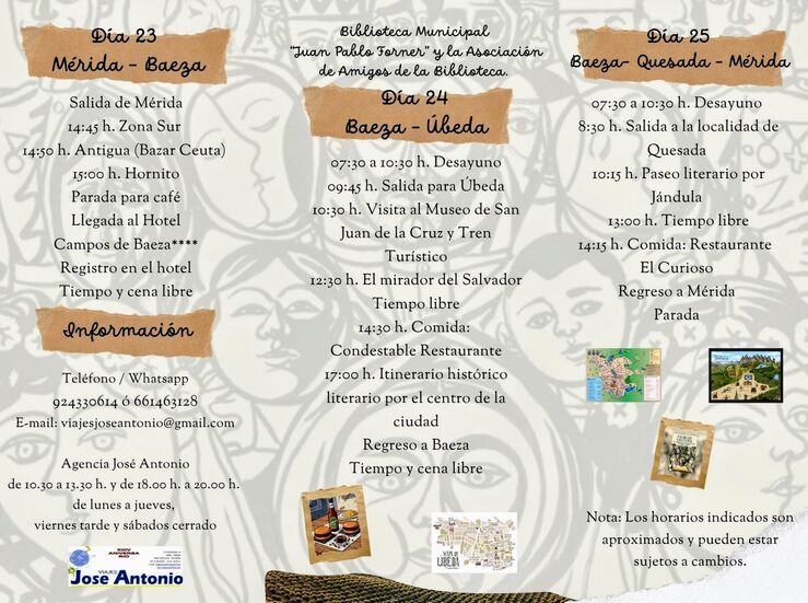 La Biblioteca Municipal de Mrida organiza un Viaje Literario por Jan