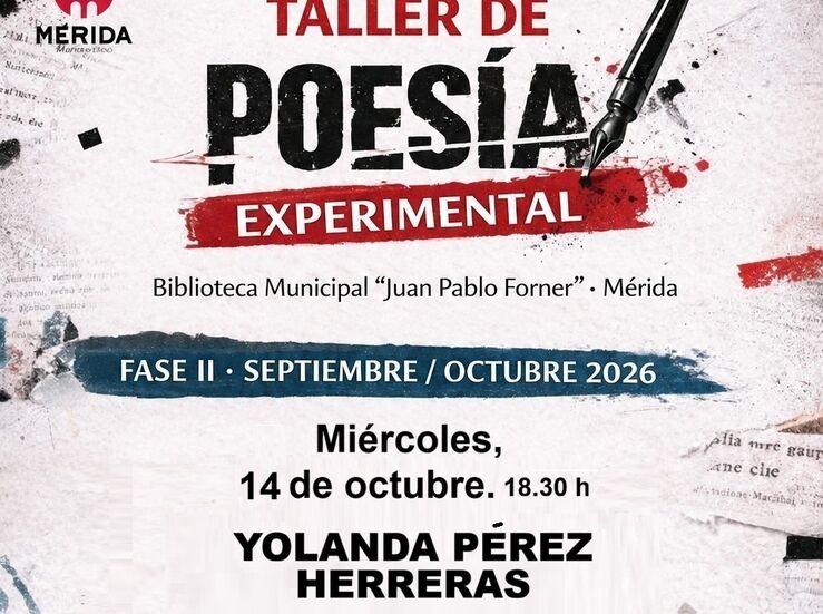 Taller de Poesa Experimental de Yolanda Prez Herreras en Biblioteca Municipal de Mrida