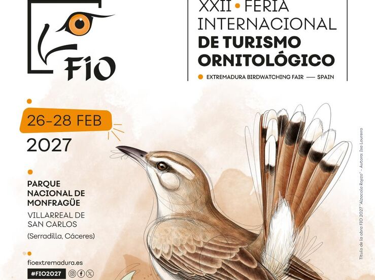 Una especie amenazada como el alzacola rojizo protagoniza el cartel de FIO 2027
