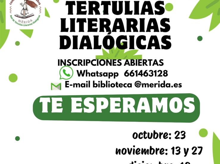 Arrancan las Tertulias Literarias Dialgicas en la Biblioteca Municipal de Mrida