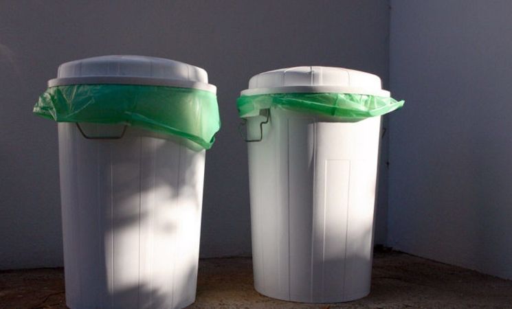 Productos comerciales Cubo contenedor de residuos/Servicios públicos OPIU Cubos de Basura para Exterior Basura y Reciclaje Papelera de Reciclaje/compostaje/Reciclaje de 15 litros de Servicio Pesado 