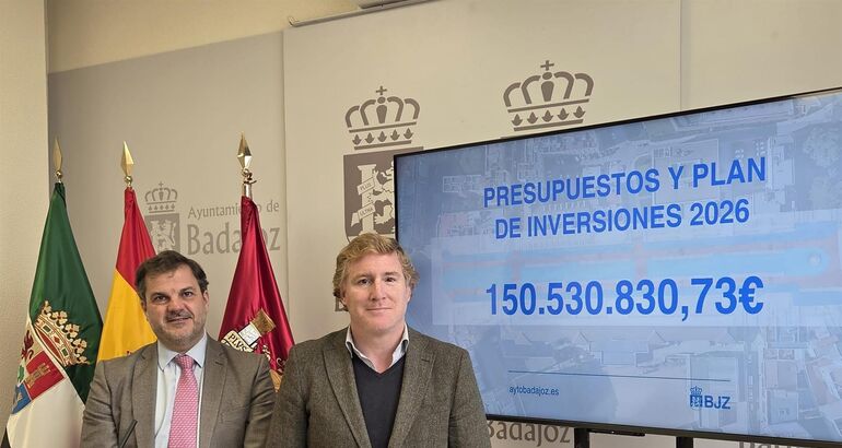 Presupuesto de Badajoz con 150,5 millones para 2026 y Plan de ...