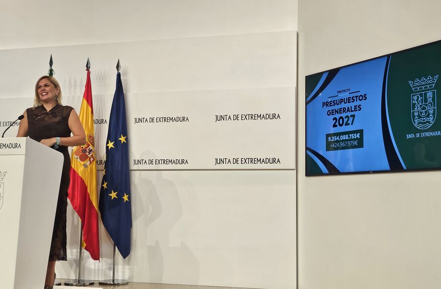 El Presupuesto de Extremadura para 2027 asciende a 9254 millones euros un 48 ms