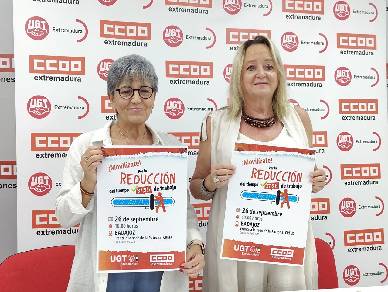 CCOO y UGT reclamarán a la patronal en Badajoz la jornada de 37,5 horas ...