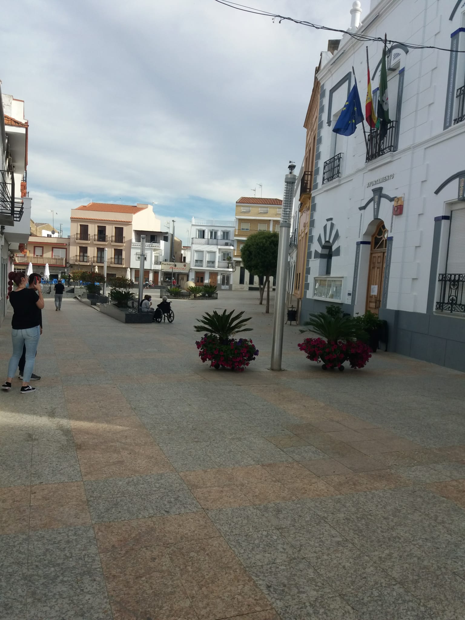 Ayuntamiento y Plaza de España de Calamonte