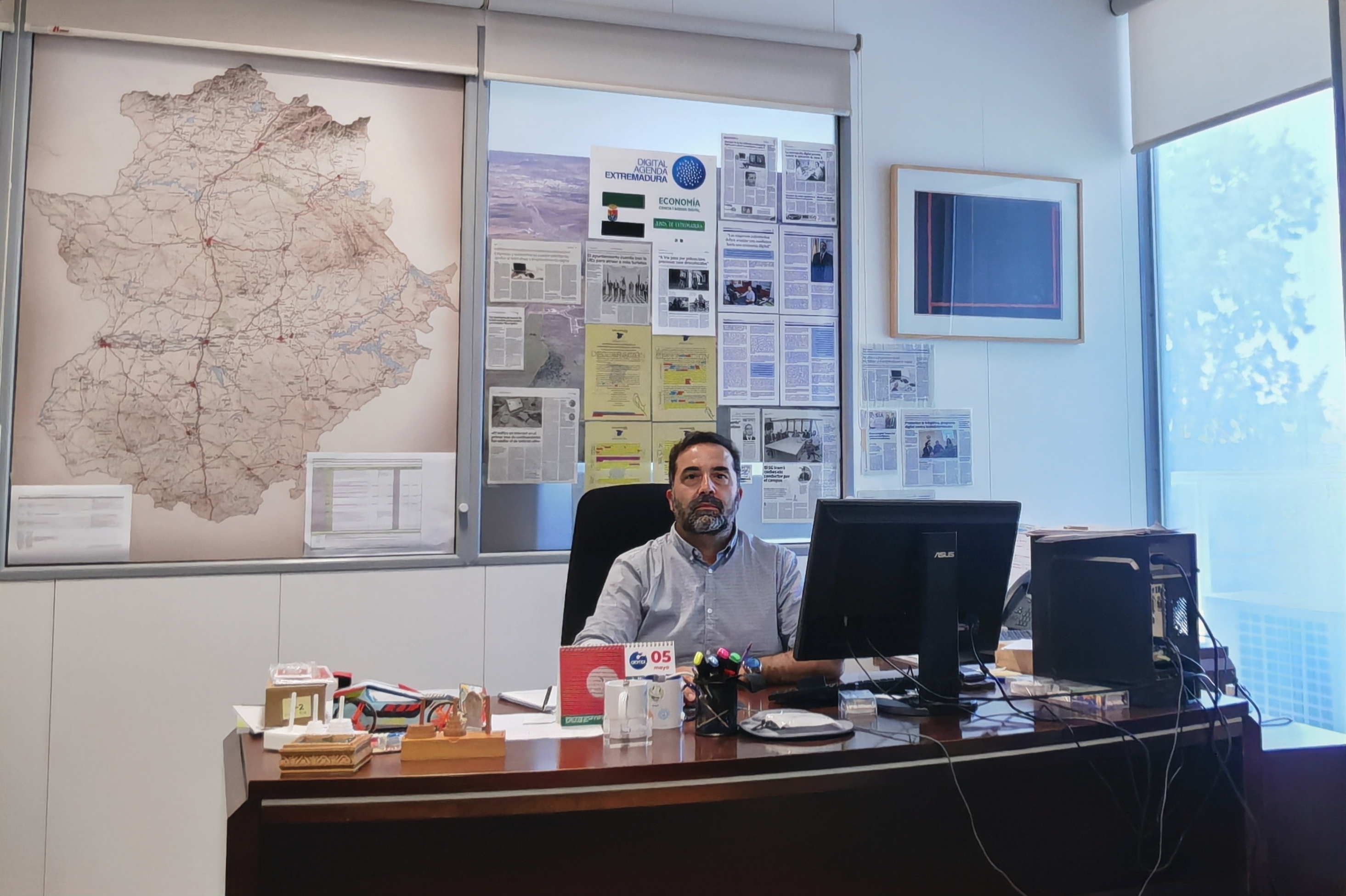 Pablo García en su despacho