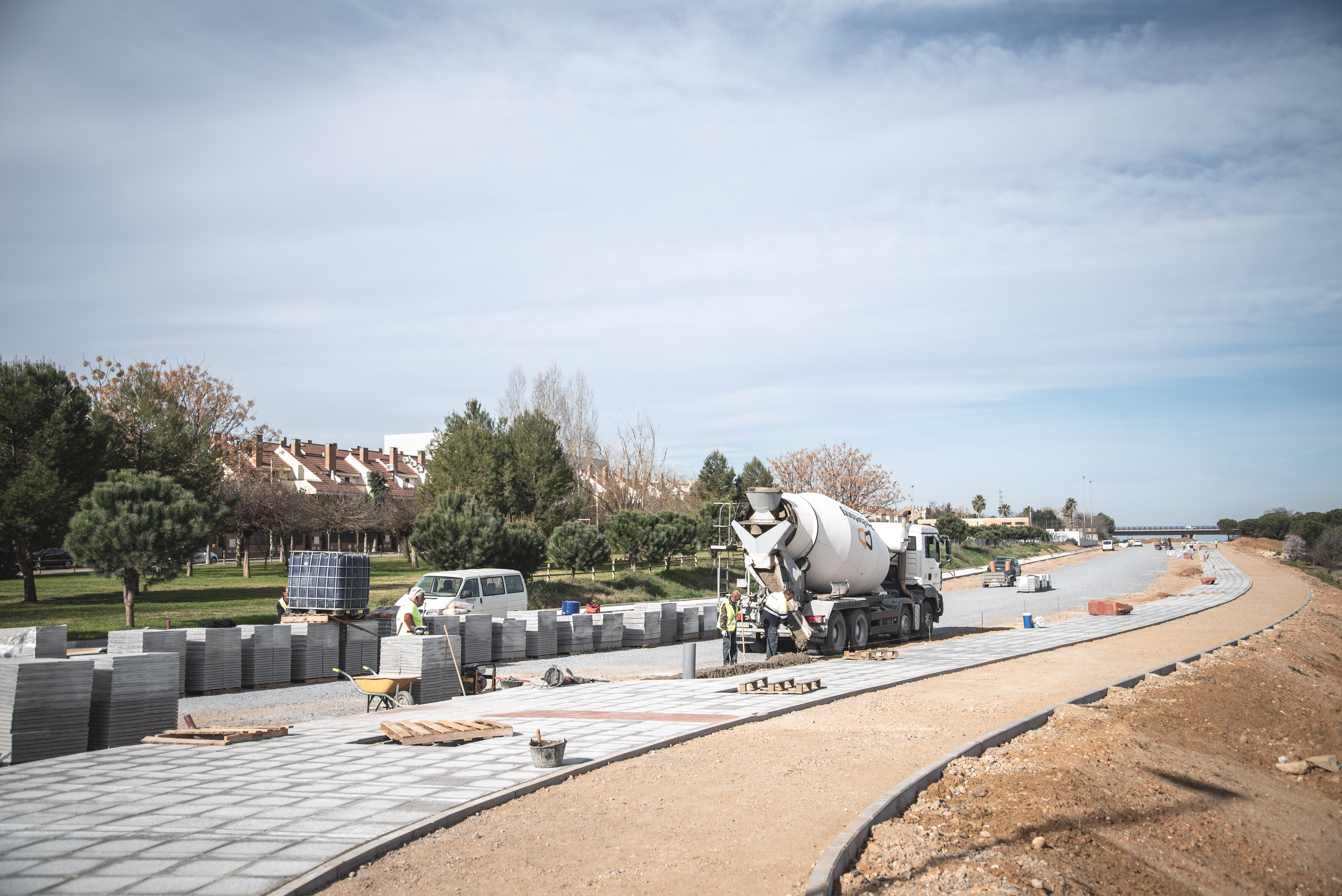 Obras en el segundo tramo del desdoblamiento de la carretera de El Prado en Mérida